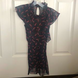 Small sheer black top